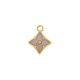 Pingente Flor Estrelar Dourado com Pérola 21mm