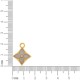 Pingente Flor Estrelar Dourado com Pérola 21mm