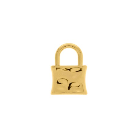 Pingente Cadeado Orgânico Ouro 21mm