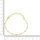 Bracelete Olho Grego Dourado com Pérola 66mm