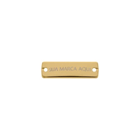 Placa Personalizada Ouro para costura 33mm