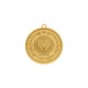 Pingente Medalha com Salmo Ouro 43mm