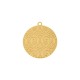 Pingente Medalha com Salmo Ouro 43mm