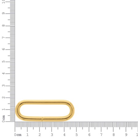 Argola Oval Ouro 56mm