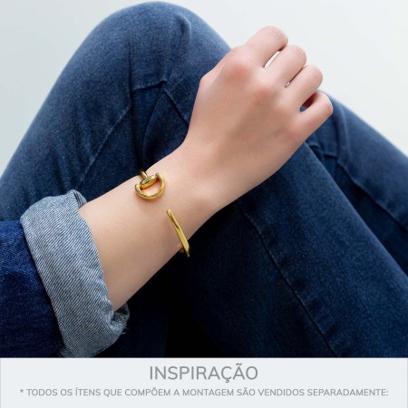 Bracelete Dourado Inspiração 70mm