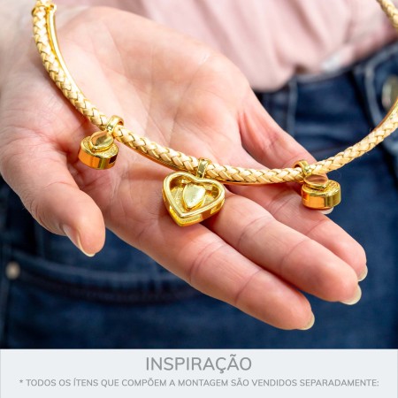 Pingente Caneca Ouro para colar em pedra 23mm