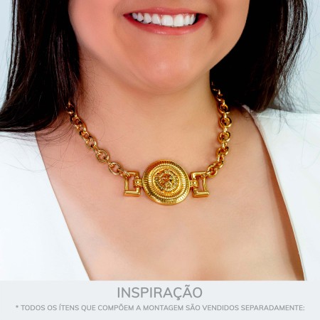 Passa Tira de Leão Ouro 62mm