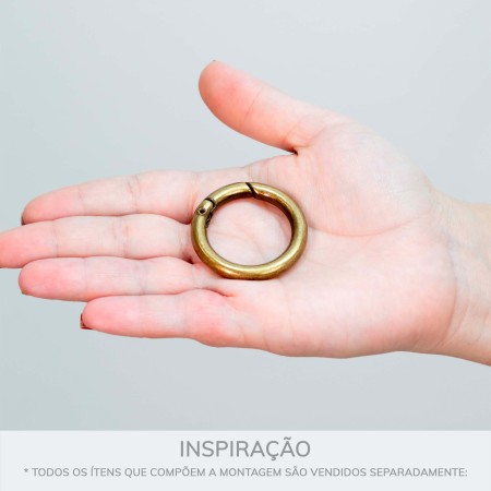 Argola Articulada Ouro Velho 42mm