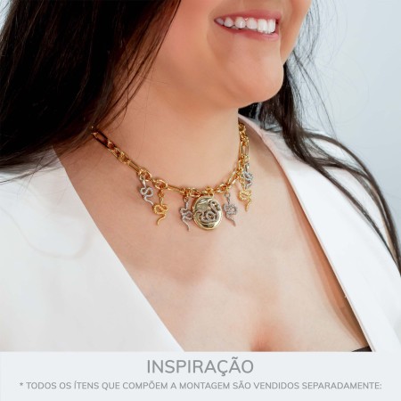 Pingente Cobra Ouro 25mm