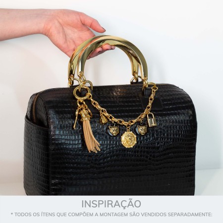 Alça para Bolsa Dourada Torcida 146mm