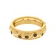 Bracelete Dourado Boêmio Marrom com Strass 72mm