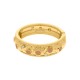 Bracelete Dourado Boêmio Caramelo com Strass 72mm