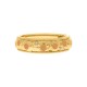 Bracelete Dourado Boêmio Caramelo com Strass 72mm