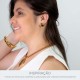 Brinco Ouro com Marrom 18mm