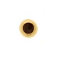 Brinco Ouro com Marrom 18mm