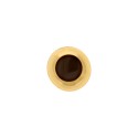 Brinco Ouro com Marrom 18mm