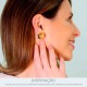 Brinco Ouro com Caramelo 18mm