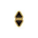 Passador Losango Ouro com Preto 21mm