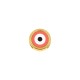 Passador Olho Grego Coral Ouro 16mm