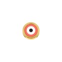 Passador Olho Grego Coral Ouro 16mm