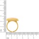 Anel Dourado com Caramelo Perolizado N° 21