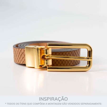 Fivela para Cinto Dourada com Reboque 20mm
