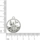 Pingente Medalha Oxalá Níquel com Branco 26mm
