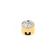Passador Redondo Ouro com Cristal 10mm