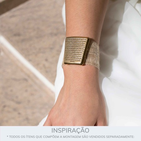 Passador Oração do Pai Nosso Ouro 45mm