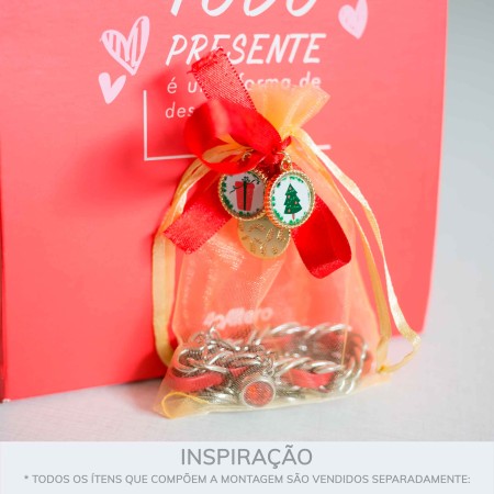Conjunto Pingentes Natal Ouro