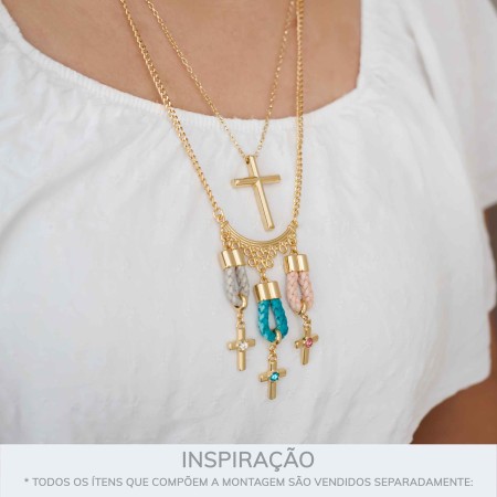 Pingente Cruz Ouro 38mm