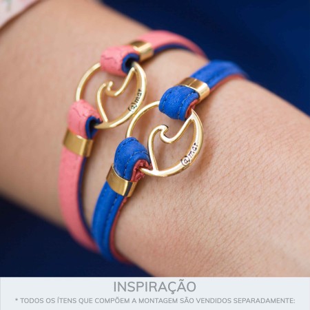 Pingente Redondo Mar Ouro 21mm