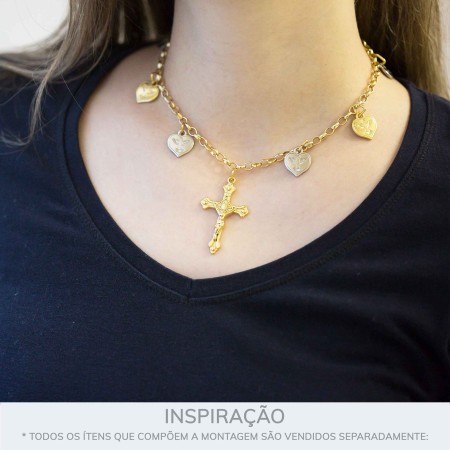 Pingente Crucifixo Ouro 45mm
