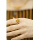 Anel Ouro com Strass Âmbar N° 17