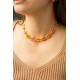 Pingente Búzio Ouro com Laranja 18mm