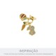 Conjunto Pingentes Páscoa Ouro com Resina