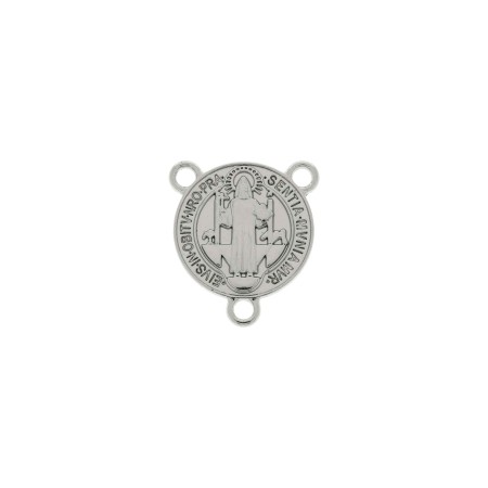 Entremeio Terço São Bento Níquel 24mm