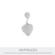 Pingente Mini Coração Níquel com Strass 10mm