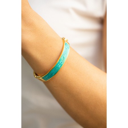 Pulseira Ouro com Azul Tiffany 68mm