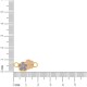 Pingente Flores Ouro com Resina 20mm