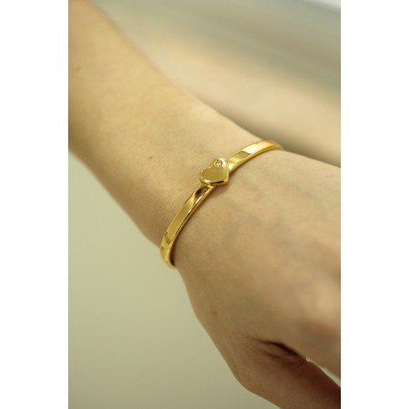 Pulseira Coração P Ouro 62mm