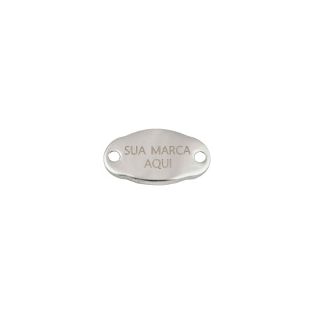 Placa Oval Personalizada Níquel 22mm