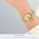 Passa Tira Nossa Senhora de Nazaré Ouro com Pérola 38mm