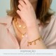 Pingente Flor Ouro com Nude 13mm