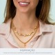 Pingente Flores Dourado com Resina 20mm