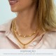 Pingente Flores Dourado com Resina 20mm