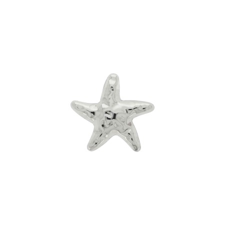 Brinco Estrela Prateado 29mm
