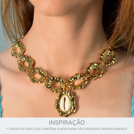Bridão Dourado Floral 153mm
