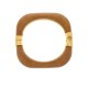 Bracelete Quadrado Marrom com Dourado 78mm