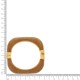 Bracelete Quadrado Marrom com Dourado 78mm